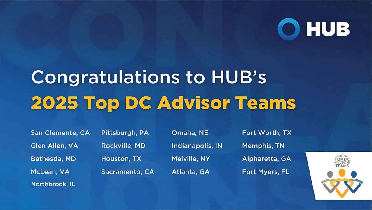 17 HUB RPW Offices Recognized as 2025 NAPA Top DC Advisor Teams