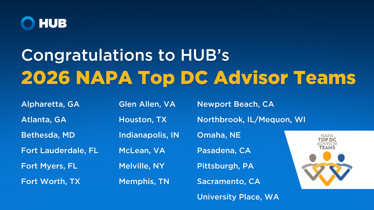 19 HUB RPW Offices Recognized as 2026 NAPA Top DC Advisor Teams